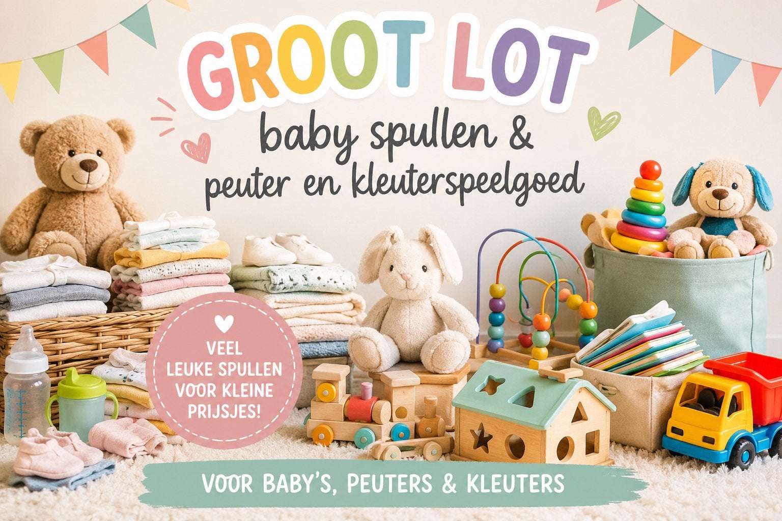 Groot lot Babyspullen,peuter en kleuterspeelgoed, Ophalen, Gebruikt