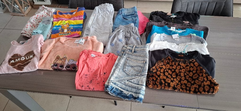 Pakket meisjes maat 128, Enfants & Bébés, Enlèvement, Utilisé, Taille 128
