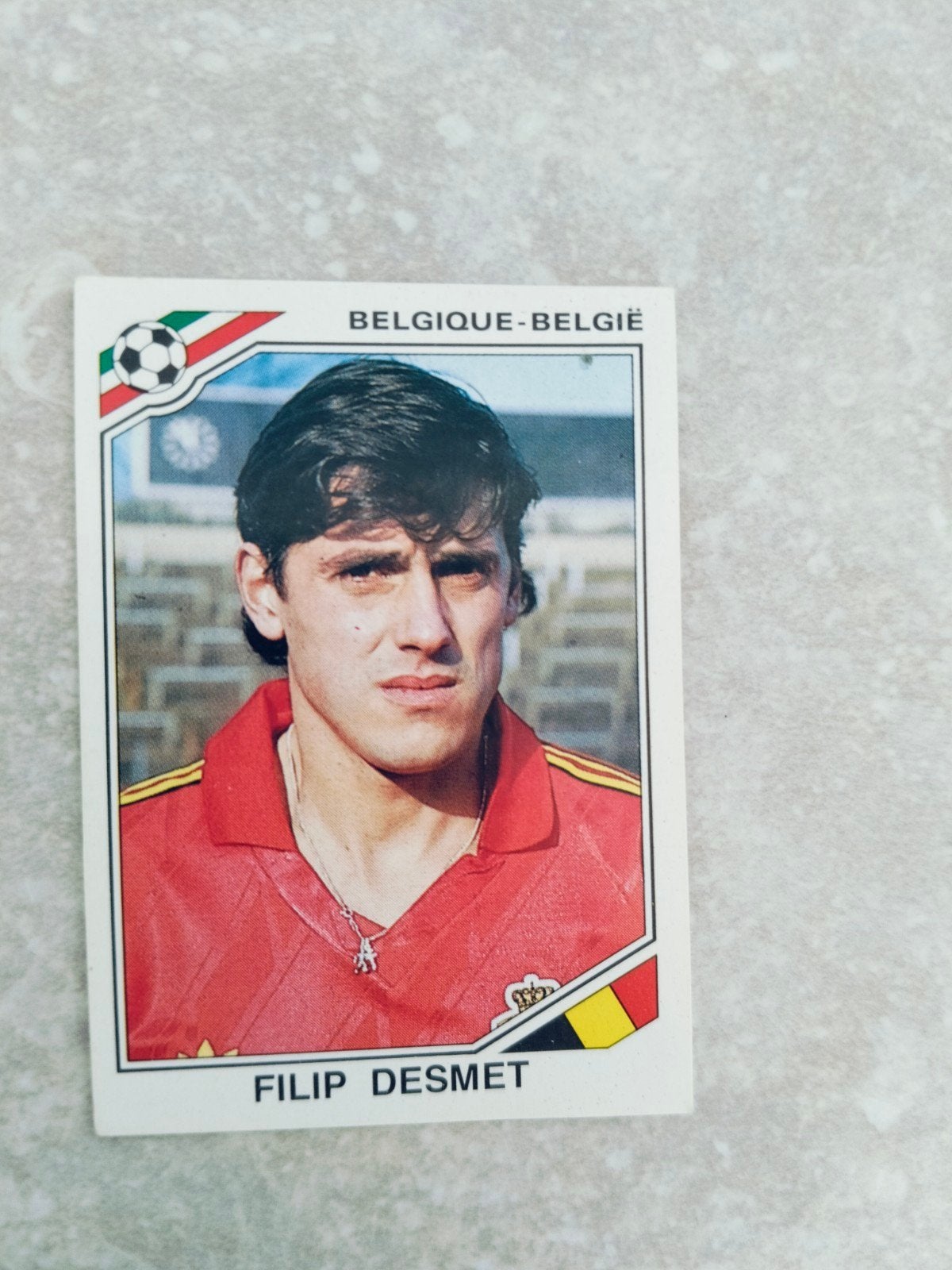 Panini sticker WK Mexico 86 Filip Desmet België, Enlèvement ou Envoi, Autocollant