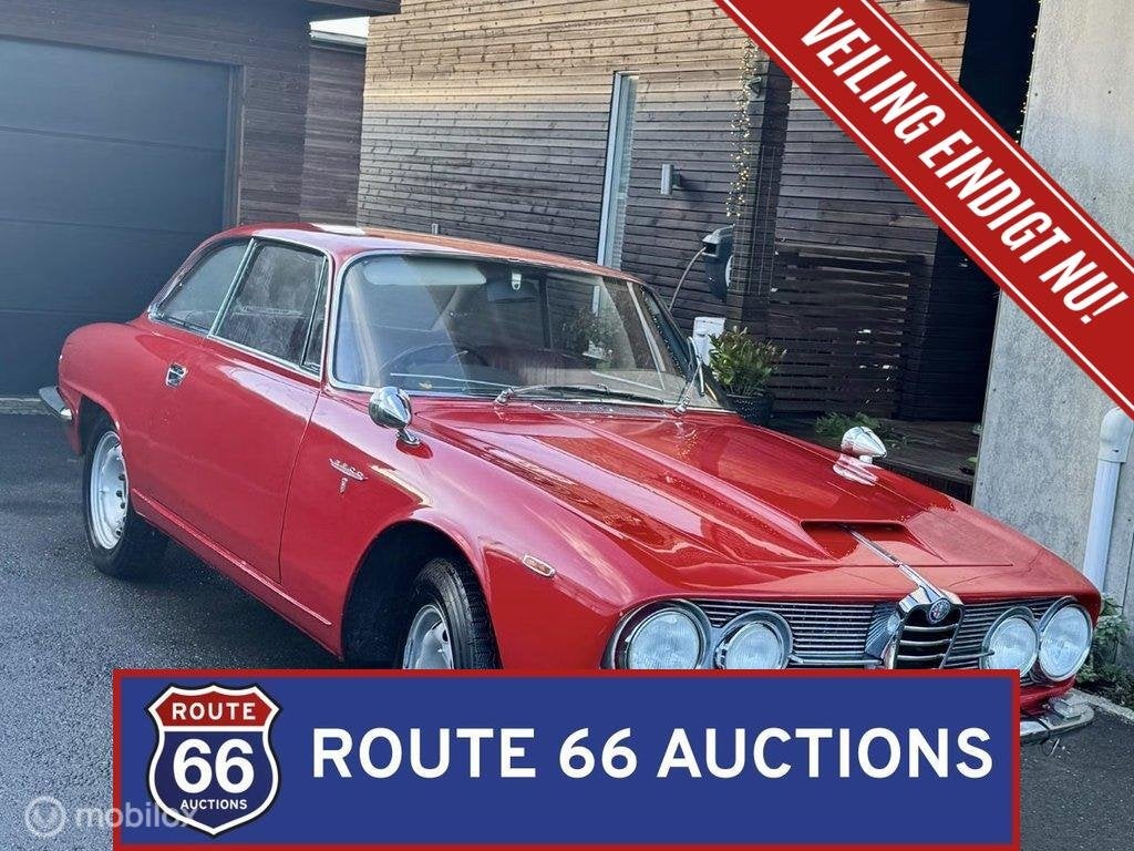 Alfa Romeo 2600 Sprint | 1965 | Route 66 Auctions, Zwart, Bedrijf, Handgeschakeld, Overige carrosserie