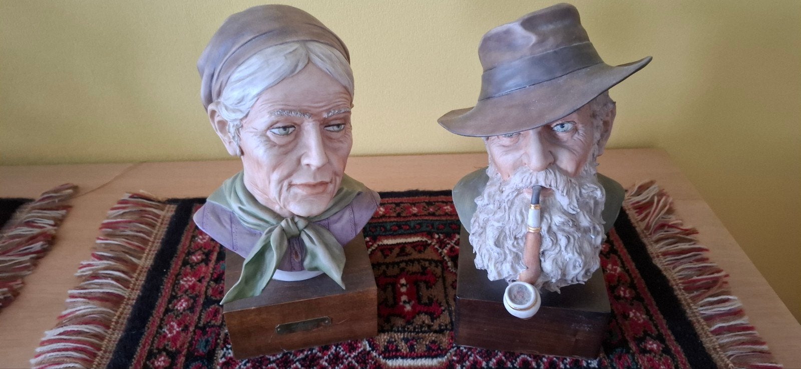 echtpaar a. Maggiore zeer goede staat, Autres styles, Peint, Buste, Enlèvement