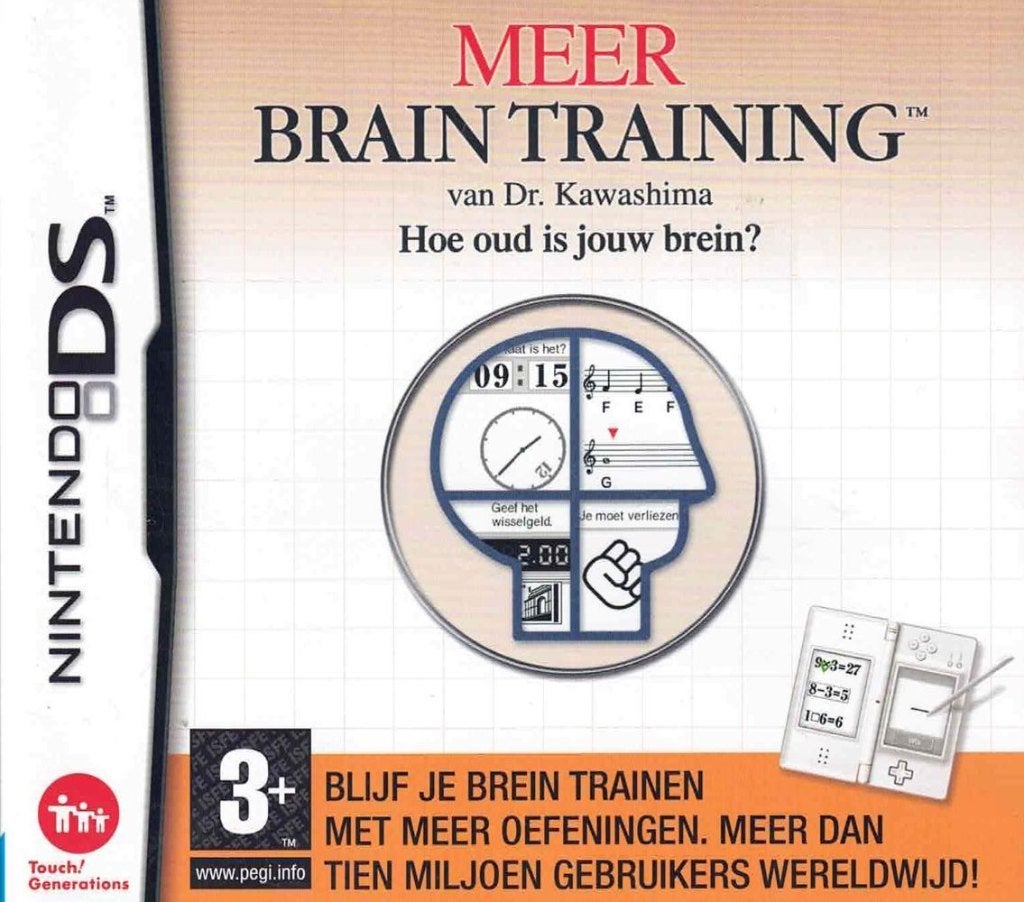 Nintendo DS : Meer Brain Training van Dr. Kawashima, Ophalen of Verzenden, Zo goed als nieuw, Puzzel en Educatief, Vanaf 3 jaar