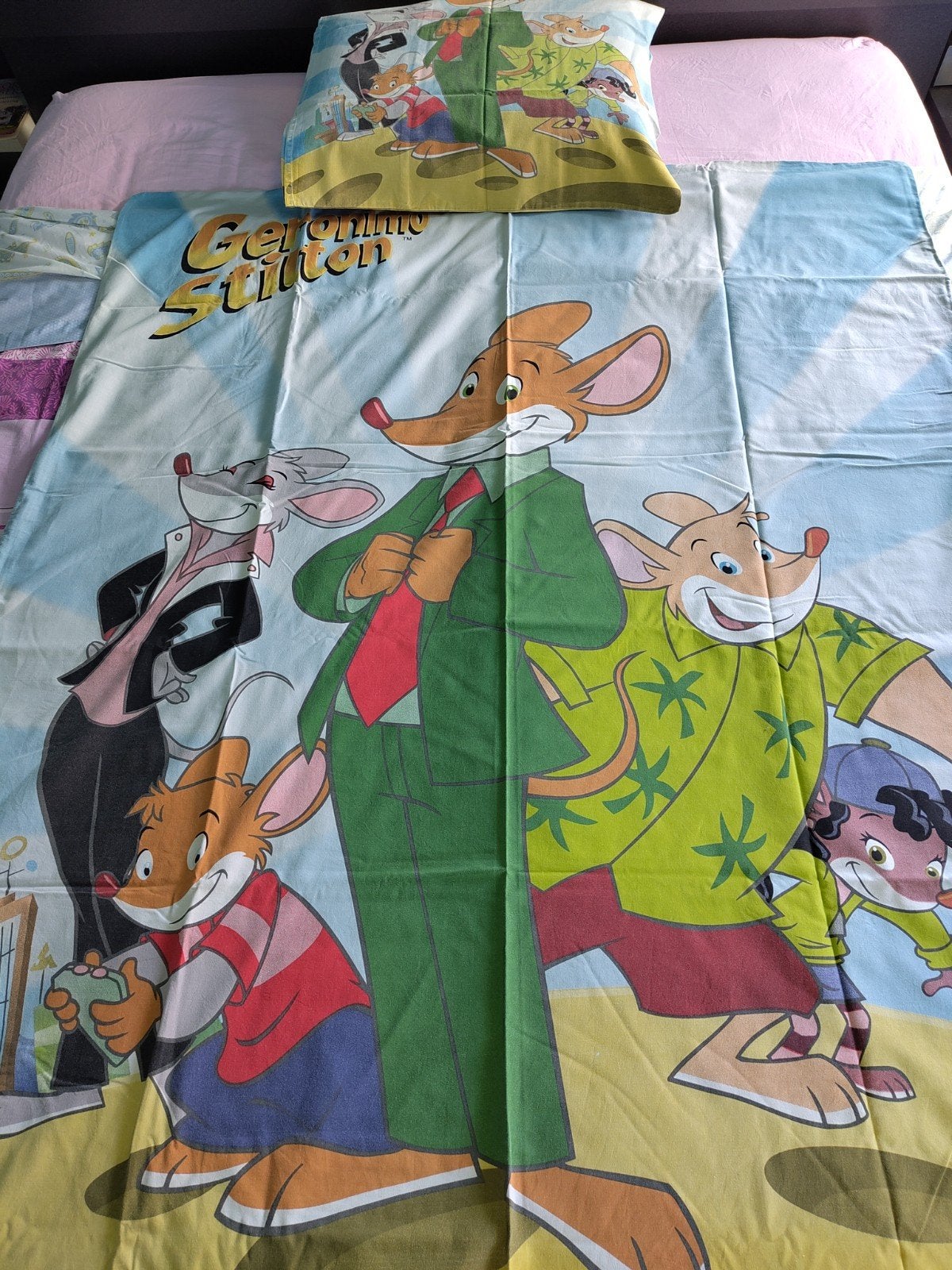 Housse de couette Geronimo Stilton, 1 personne, Garçon ou Fille, Enlèvement ou Envoi, Housse de couette, Lit simple