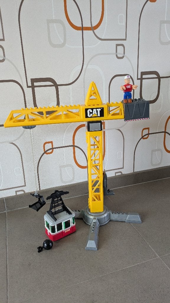 speelgoedkraan van Cat met gratis toet toet auto's V-tech, Ophalen, Gebruikt, Bouwen, Met licht