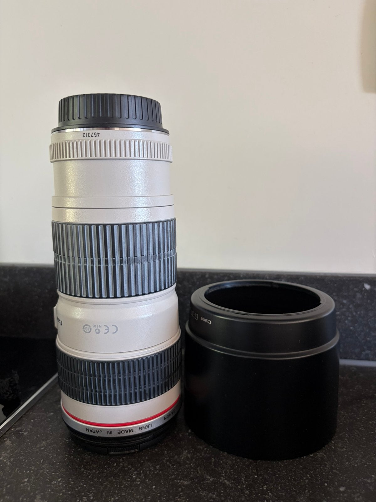 Canon 50mm f/1.8 STM + 70-200mm f/4L te koop, Audio, Tv en Foto, Ophalen, Zo goed als nieuw, Zonnekap, Canon