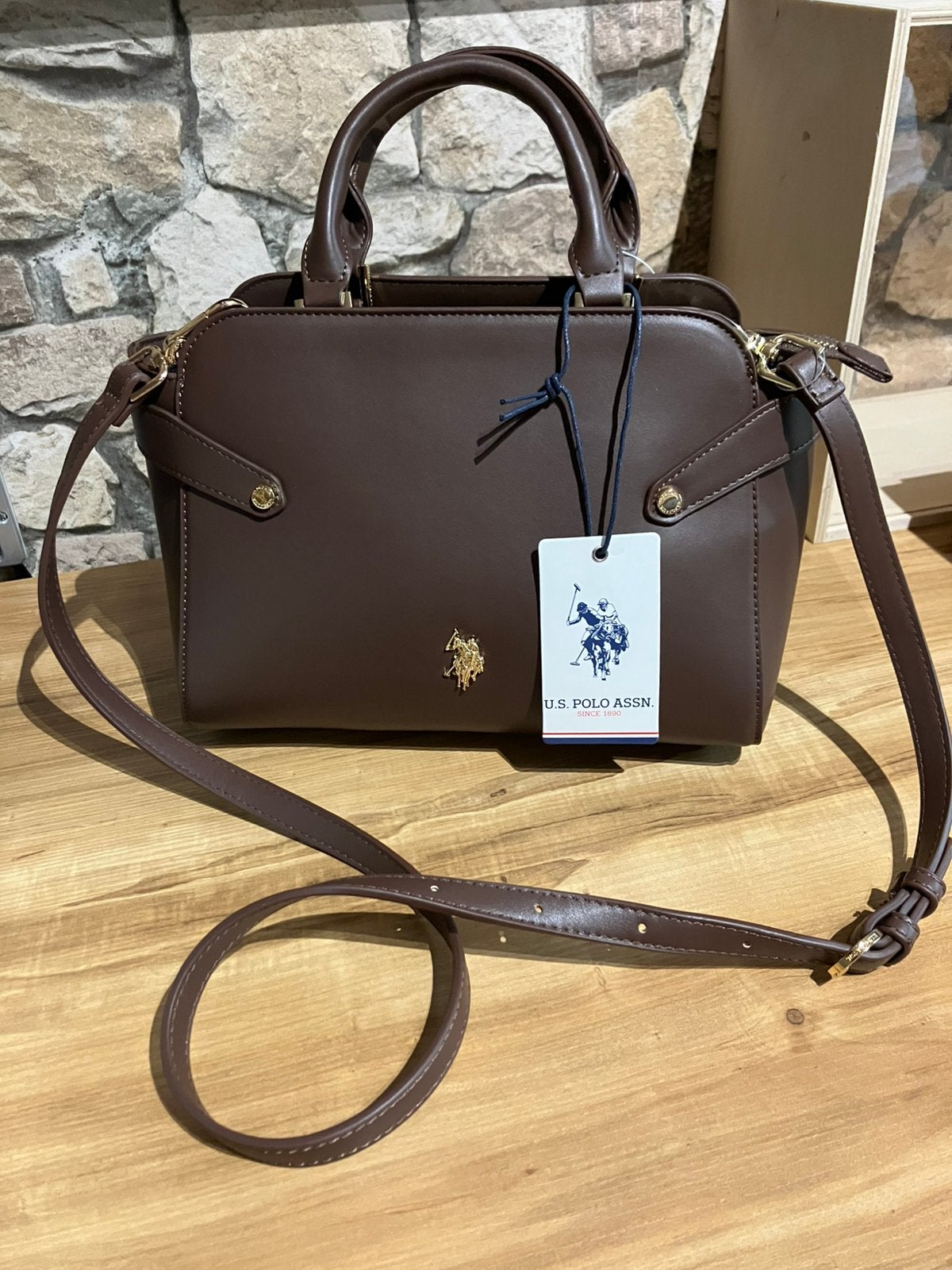 Superbe sac à main Polo marron, Enlèvement, Neuf, Sac à main