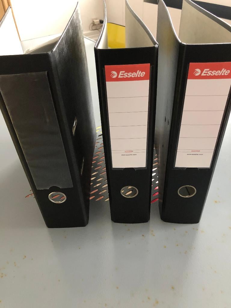 3 opbergmappen met hefboom, Ophalen, Gebruikt