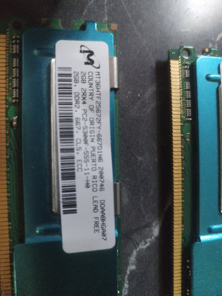 lot de 4 barrettes mémoire PC2-5300F, Gebruikt, Ophalen of Verzenden, DDR2, 2 GB