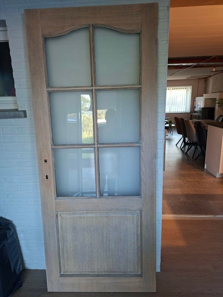 binnendeur eik, Doe-het-zelf en Bouw, Deuren en Vliegenramen, Ophalen, Gebruikt, 80 tot 100 cm, Binnendeur