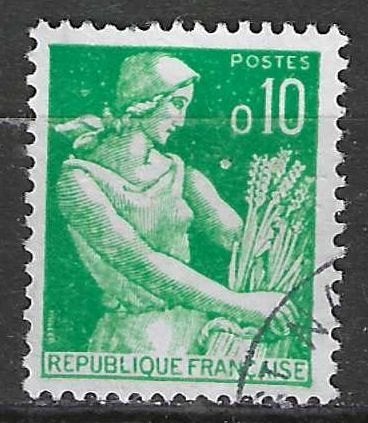 Francia 1957/1959 - Yvert 1231 - Type Moissonneuse (ST), Envoi, Affranchi