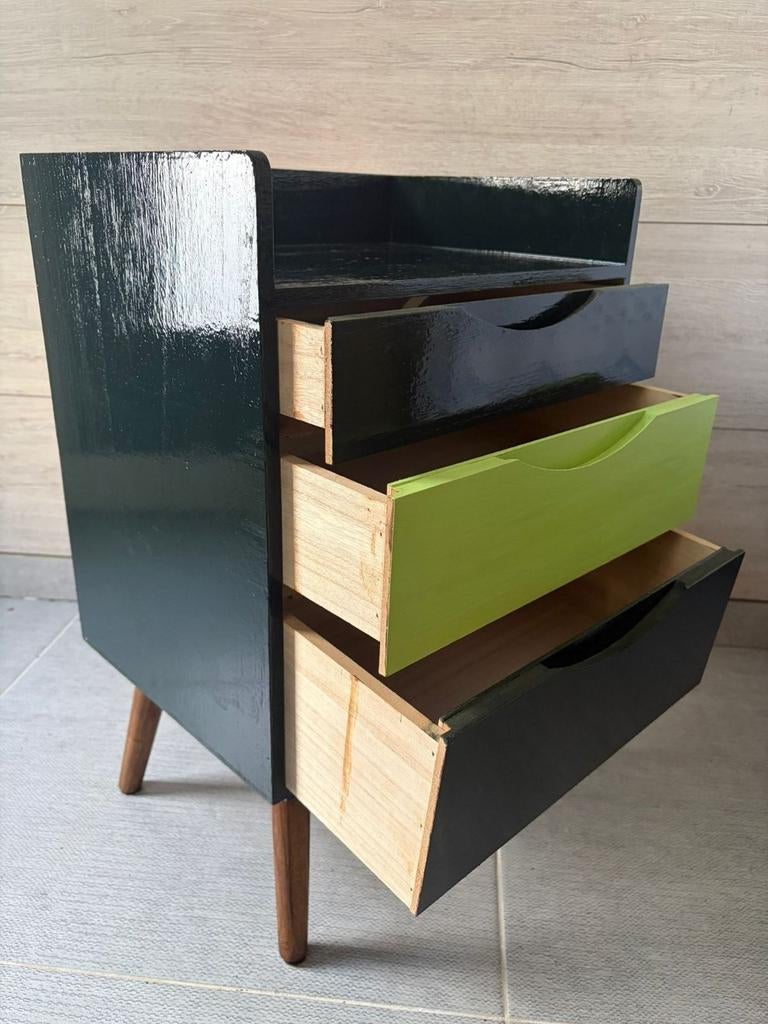 Vintage nachtkastje, Ophalen, Minder dan 45 cm, Zo goed als nieuw, Minder dan 55 cm
