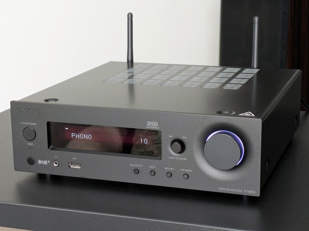 Onkyo R-N855, netwerk stereo receiver met Bluetooth, Enlèvement ou Envoi, 60 à 120 watts, Onkyo, Stéréo