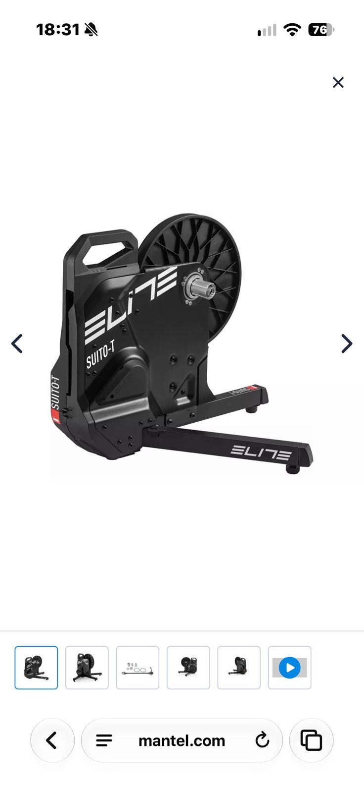 Elite Suito-T Fietstrainer, Enlèvement, Comme neuf