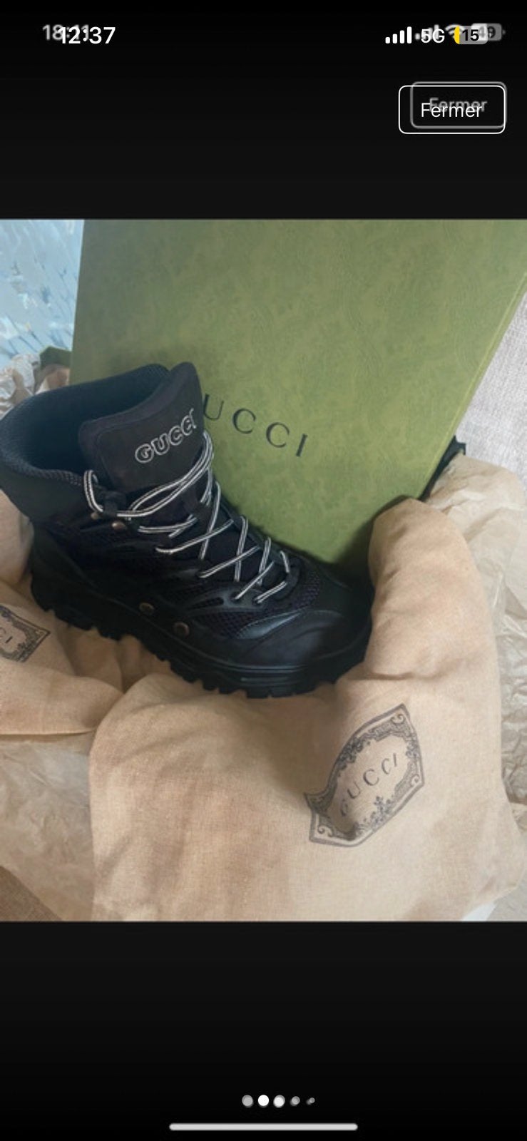 Basket Gucci, Sneakers et Baskets, Comme neuf, Enlèvement, Noir