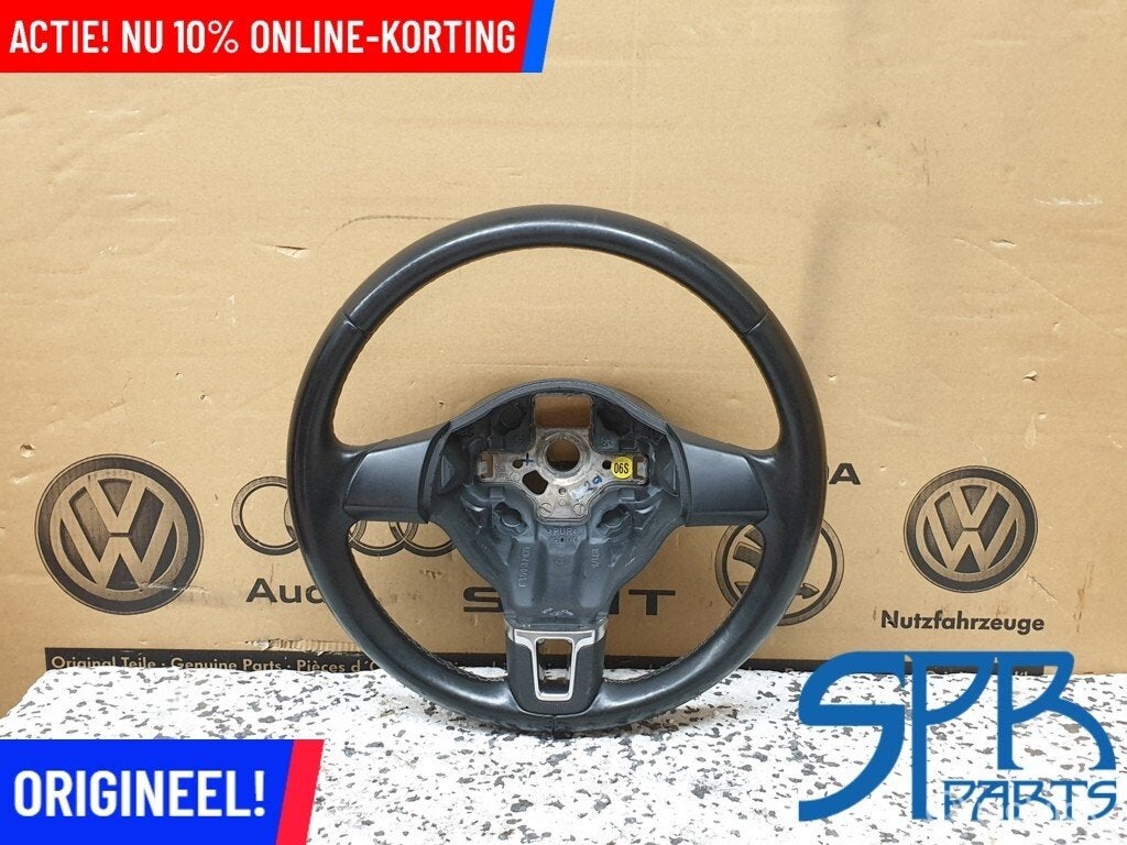 GOLF 6 TIGUAN CADDY LEER LEREN LEDEREN Stuurwiel Leder STUUR, Gebruikt, VOLKSWAGEN, Volkswagen, Ophalen of Verzenden