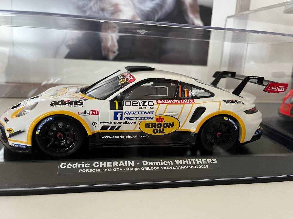 Porsche 992 Cedric Cherain Nouveau 1:18, Enlèvement ou Envoi, Neuf, Voiture, Autres marques