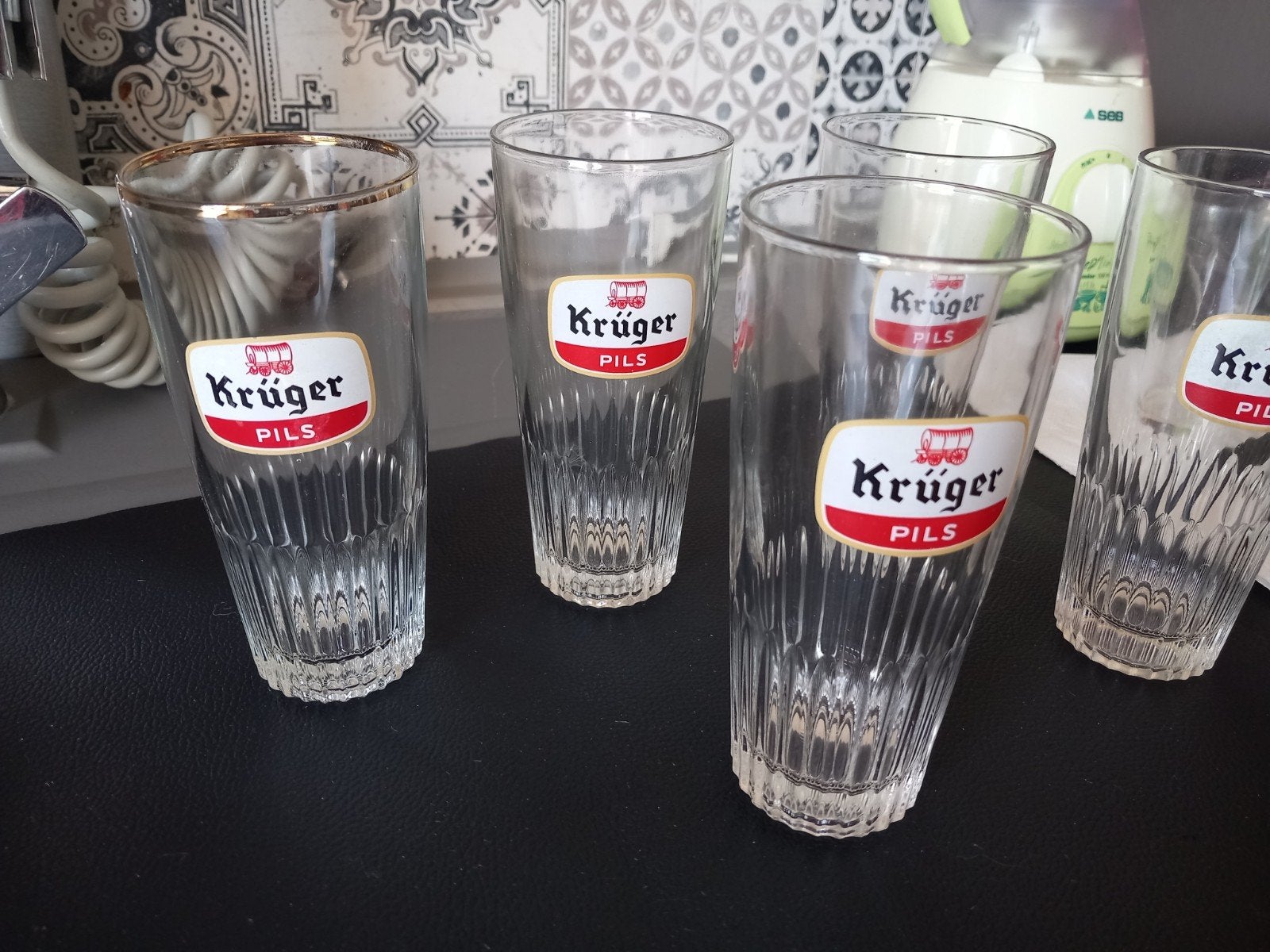 Kruger bierglas, Verzamelen, Glas en Drinkglazen, Ophalen of Verzenden, Bierglas