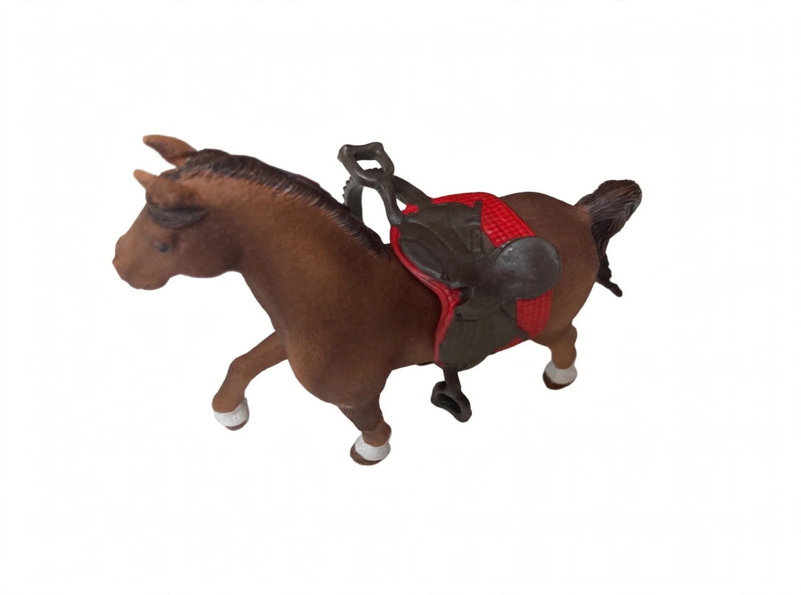 SCHLEICH PAARD met ruiter, Ophalen, Nieuw, Blauw, Zadeldekje