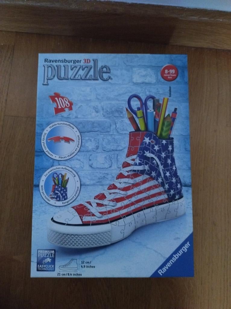 Chaussure de puzzle 3D Ravensburger - 108 pièces, Enlèvement ou Envoi, Moins de 500 pièces, Comme neuf, Rubik's Cube ou Puzzle 3D