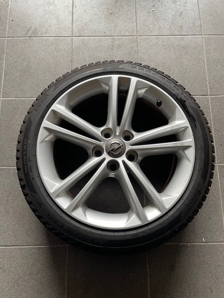 Winterset auto velg + band, Ophalen, 18 inch, Gebruikt, Banden en Velgen