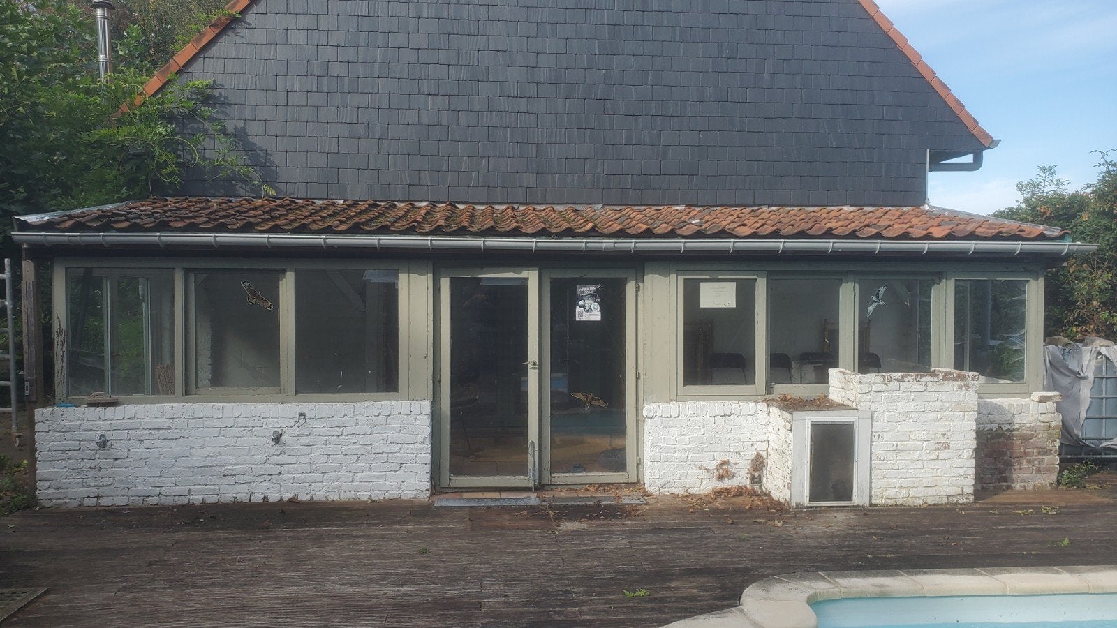 Fenêtres et portes de terrasse, simple vitrage, Bricolage & Construction, Châssis de fenêtre, Enlèvement, Utilisé, Vitre comprise