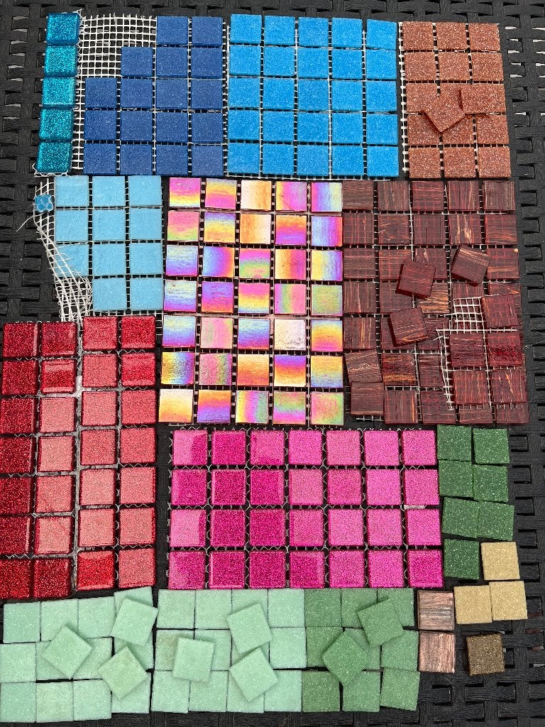 Mosaïques pâte de verre murano/pailleté 19mmx19mm - Ep 2-3mm, Neuf, Multicolore, Overige thema's, Matériel de bricolage