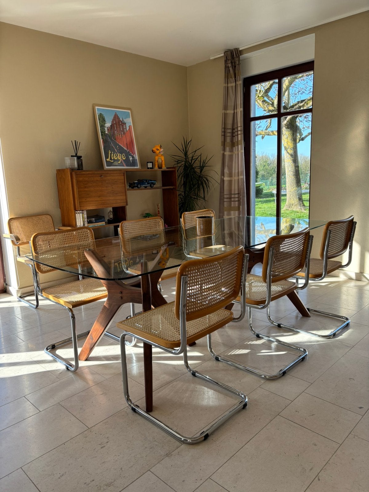 Ensemble de 6 chaises style cesca, Maison & Meubles, Chaises, Enlèvement, Comme neuf, Une