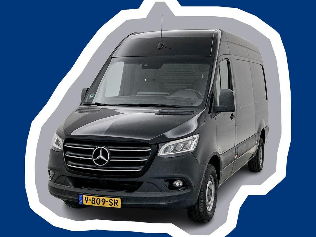Mercedes-Benz Sprinter 319 3.0 CDI L2H2 V6 Led v+a Navigatie, Auto's, Automaat, Zwart, Mercedes-Benz, Bedrijf