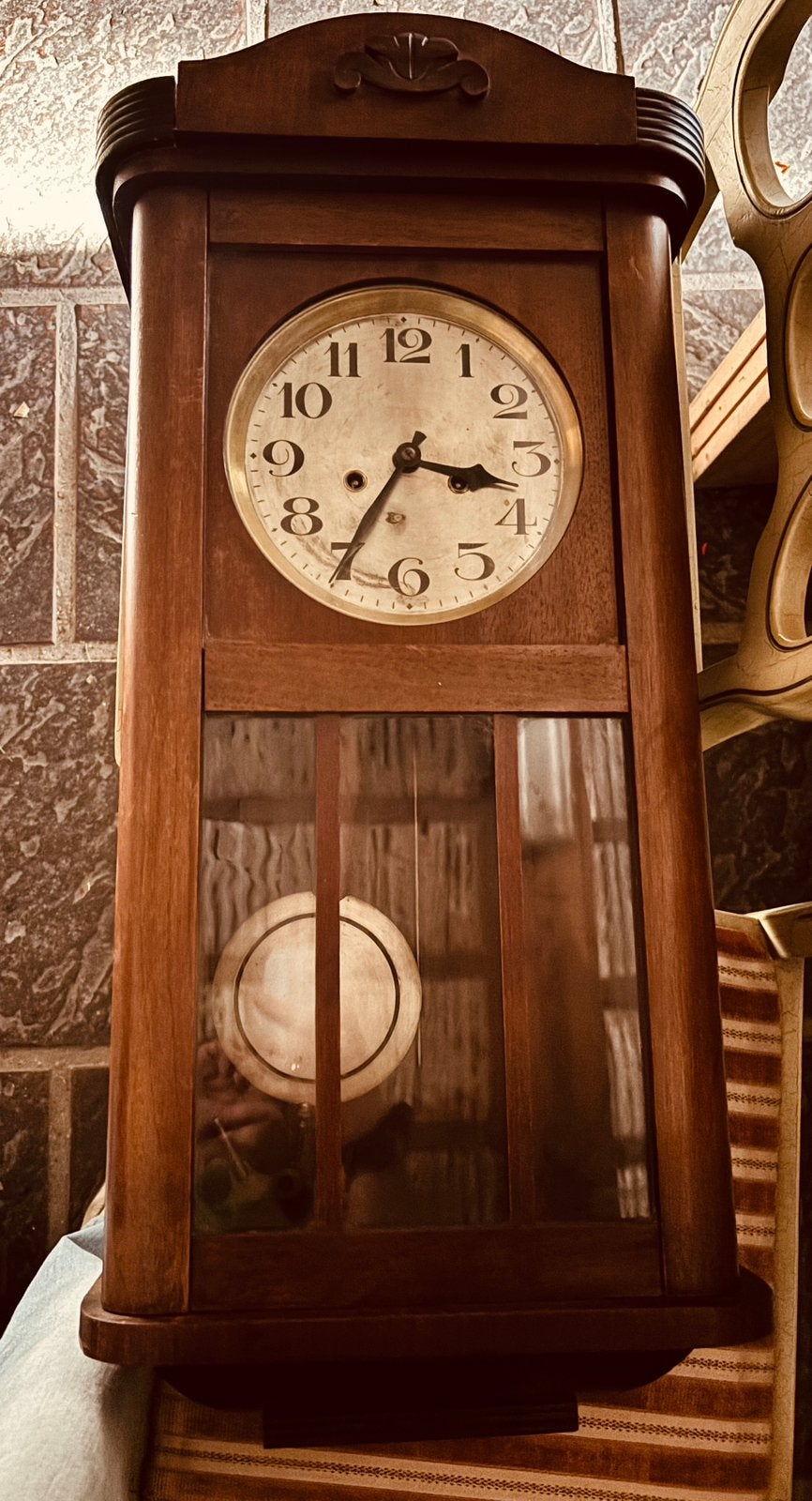 Antieke houten regulateur wandklok – Jaren '20 / '30, Enlèvement