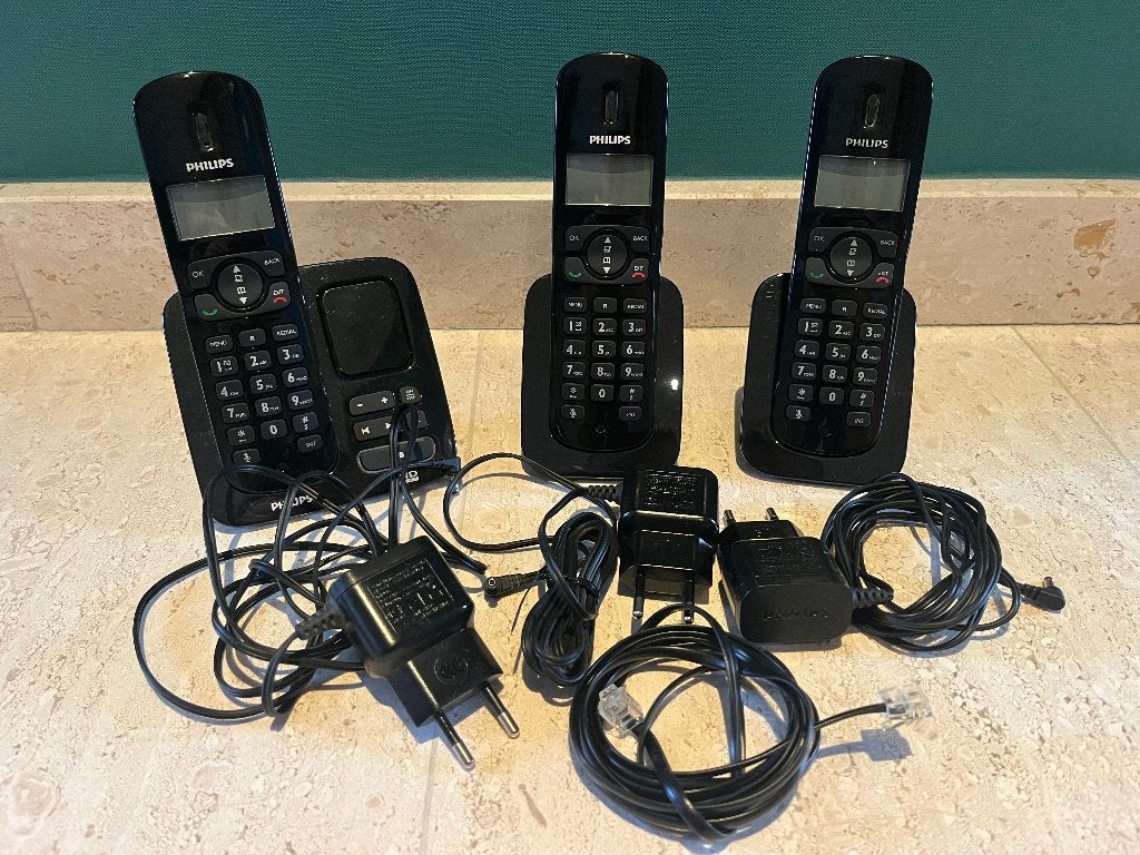 Philips CD170 DECT Telefoon (Basisstation + 2 Handsets), Télécoms, Enlèvement ou Envoi, Utilisé, 2 combinés