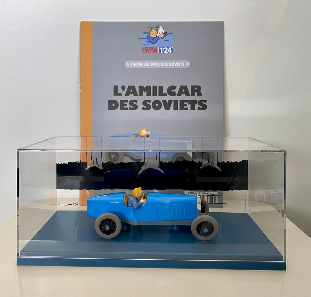 Kuifje auto’s - Blauwe Amilcar Sovjets - 1:24, Ophalen of Verzenden, Zo goed als nieuw, Auto