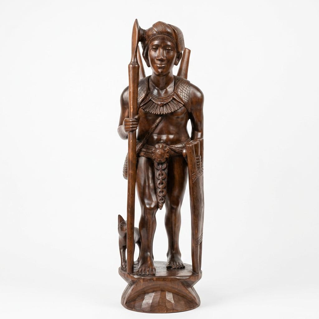 Grote houtsculptuur ongeveer 1m20, Antiek en Kunst, Ophalen