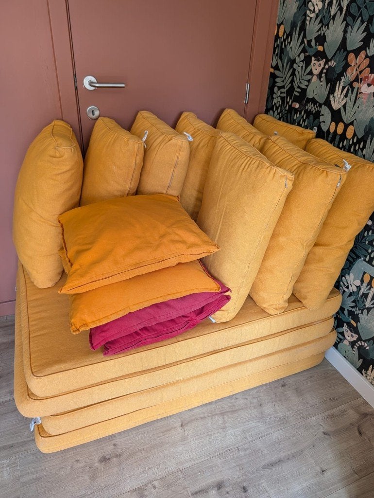 Set palletkussens Madison Panama golden glow, Tuin en Terras, Ophalen, Gebruikt
