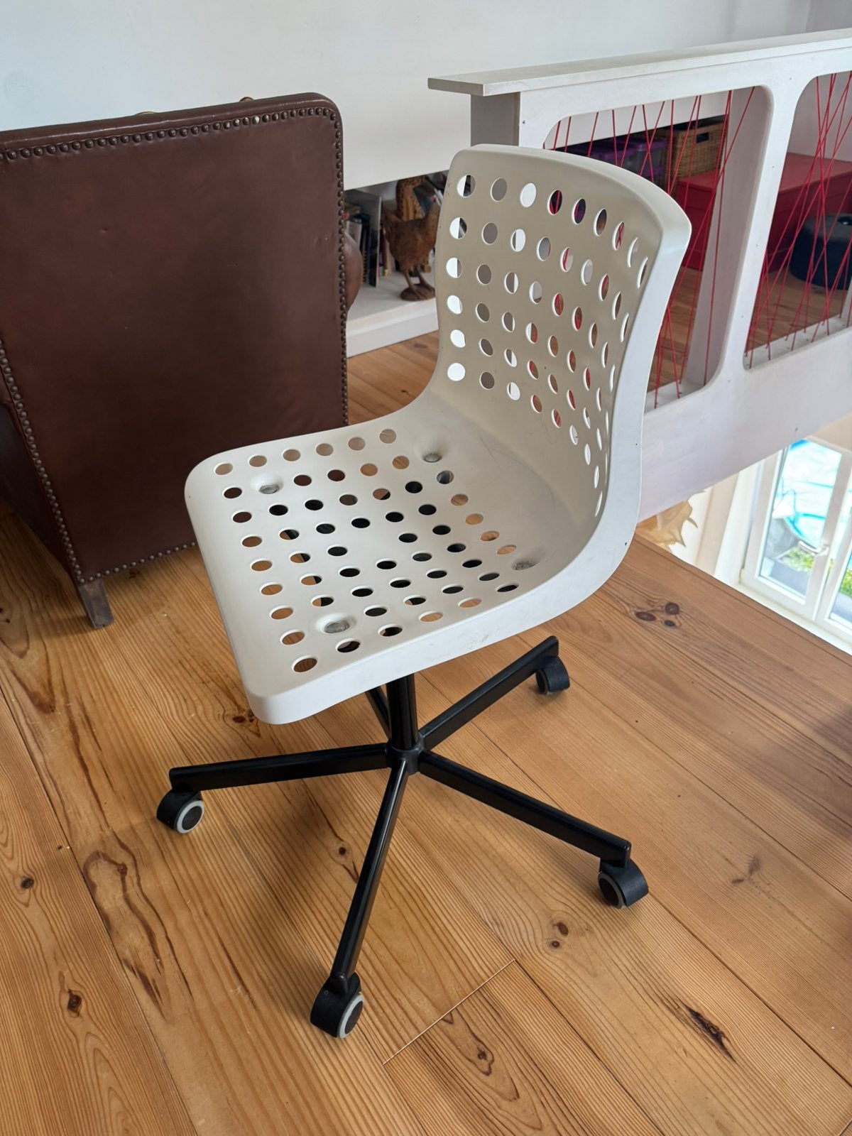 Chaise de bureau Ikéa, Maison & Meubles, Enlèvement, Utilisé, Blanc, Chaise de bureau
