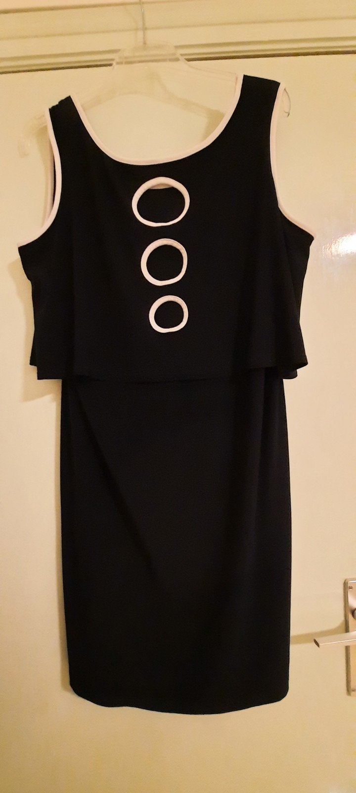 donkerblauw kleedje met wit speciale modelletje maat 44, Kleding | Dames, Ophalen, Wit, Maat 42/44 (L), Joseph Ribkoff