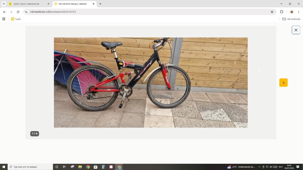 fiets Mountainbike Raleigh, Gebruikt, Ophalen, Overige merken, Heren