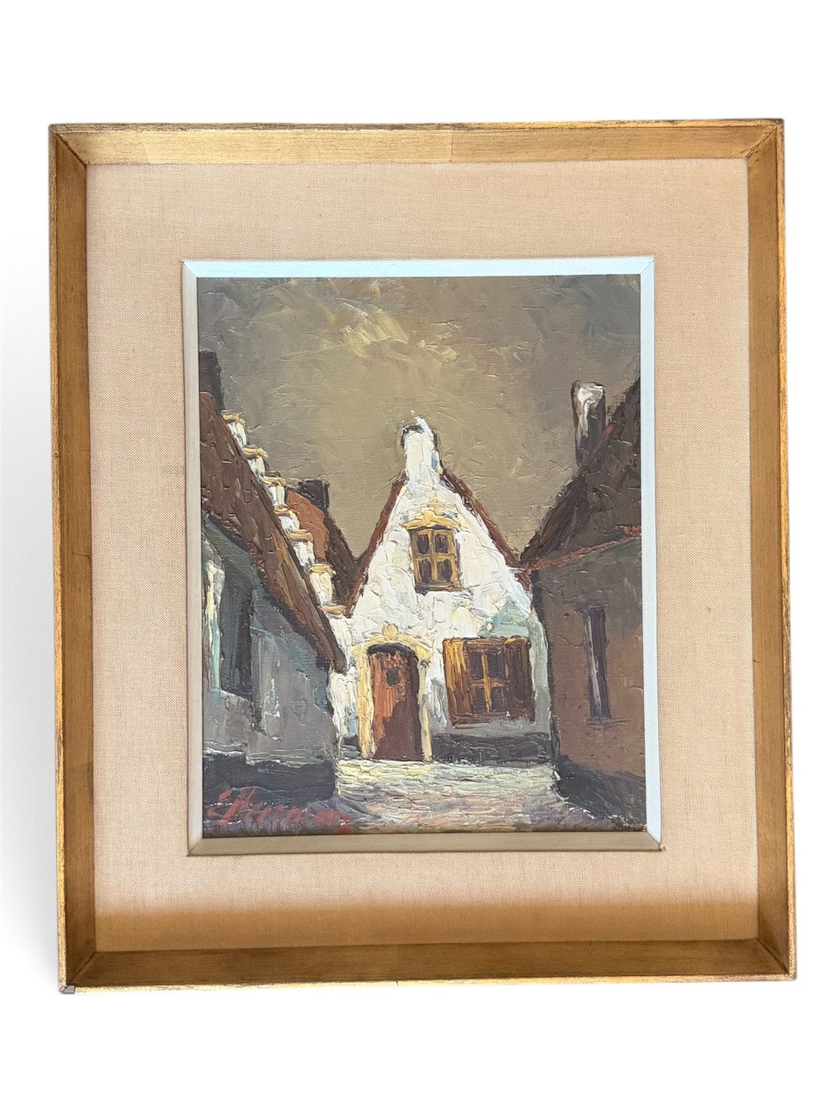 Origineel schilderij Edgard Heirman, Enlèvement, Signé, Peinture à l'huile, Toile