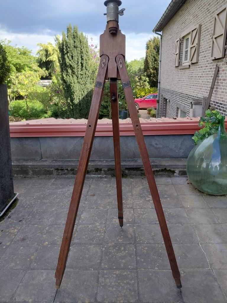 Vintage houten tri-pod - statief - driepoot, Antiek en Kunst, Ophalen of Verzenden