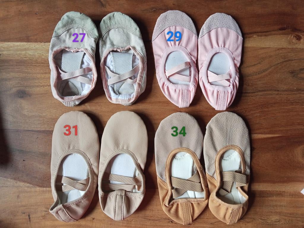 Ballet schoenen maat 27/29/31/34, Sport en Fitness, Ballet, Ophalen of Verzenden, Schoenen