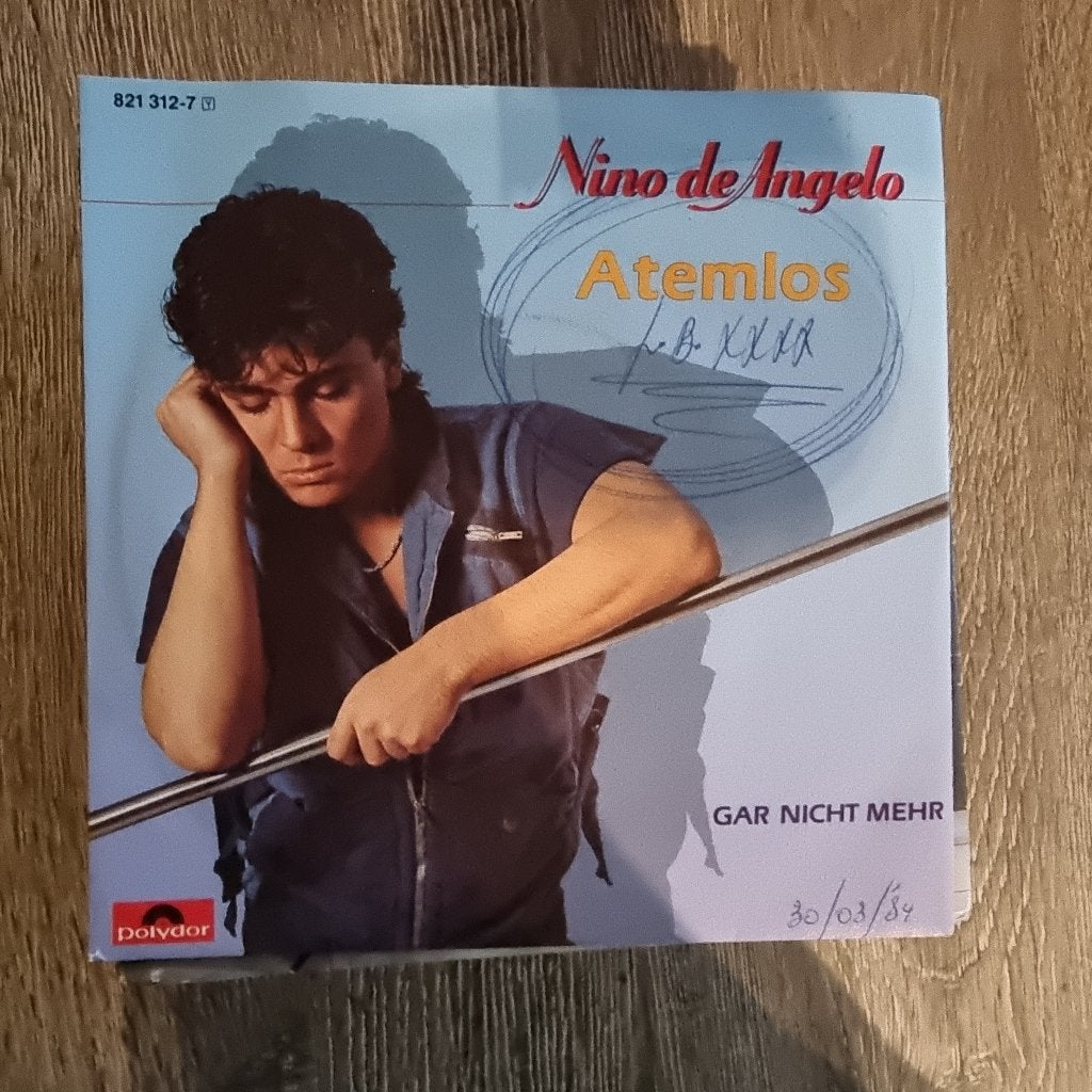 7" Nino De Angelo - Atemlos, CD & DVD, Enlèvement ou Envoi, Utilisé, 7 inch, Schlager