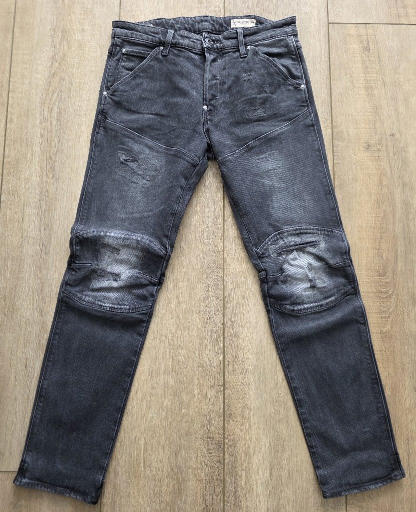 G-Star 5620 3D Ripped Flint Grey Denim W31 L32, Kleding | Heren, Spijkerbroeken en Jeans, G Star RAW, Zwart, Overige jeansmaten