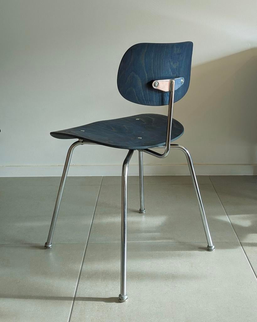 Wilde + Spieth Se68, Huis en Inrichting, Stoelen, Zo goed als nieuw, Eén, Hout, Metaal, Blauw, Ophalen