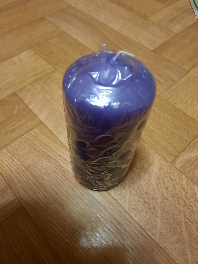 nieuwe blauwe cylinder kaars, Huis en Inrichting, Woonaccessoires | Kandelaars en Kaarsen, Ophalen of Verzenden, Nieuw, Kaars