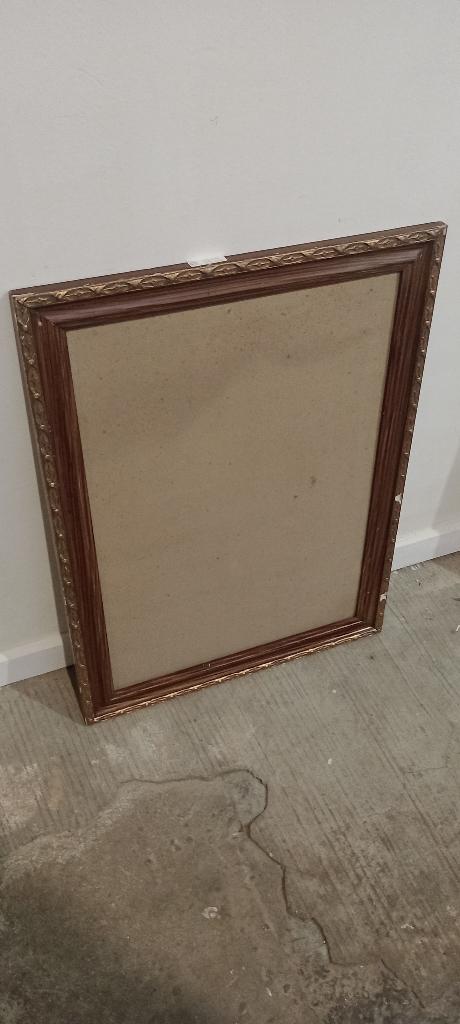 Cadre vide vintage Doré à Moulures–Classique(40x58), c27, Enlèvement, Utilisé, Bois