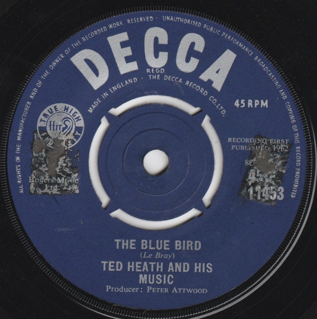 Ted Heath en zijn muziek/The Blue Bird * Popcorn Instr. *, Gebruikt, 7 inch, Overige typen, Jazz