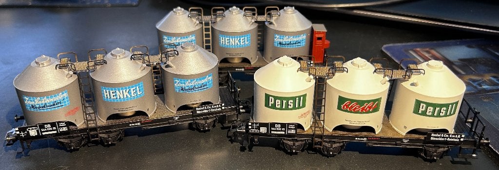 3373. Prachtige set H0 Märklin „Henkel” silowagens., Ophalen of Verzenden, Nieuw, Wagon, Märklin