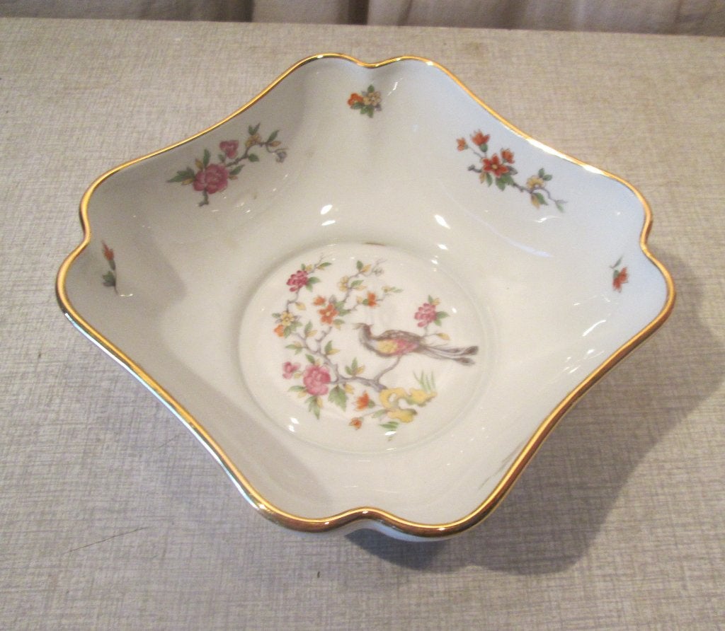 Mooi Oude Porseleine Fruitschaal - Limoges - 19x19x8, Antiek en Kunst, Ophalen of Verzenden