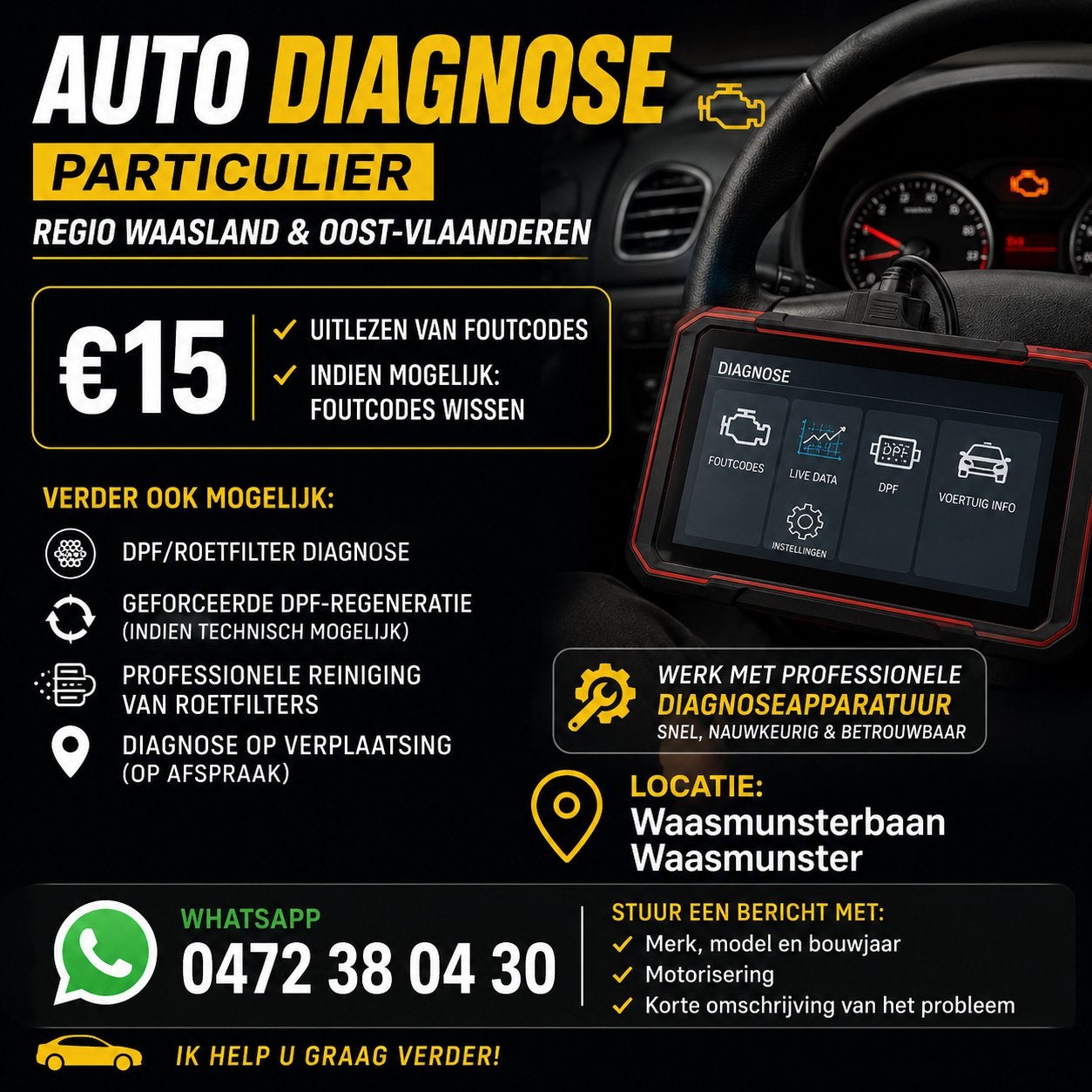 Obd2 Message d'erreur sur le tableau de bord ? 15€, Autos : Divers, Outils de voiture, Enlèvement