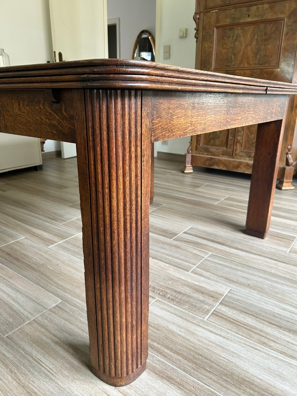 Art -deco uitschuifbaar tafel ., Antiek en Kunst, Ophalen
