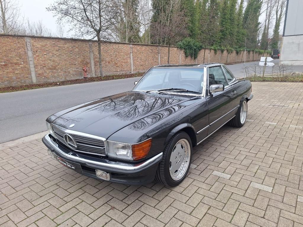 Mercedes SL 560 | 1988 | V8 | Klassieke roadster | Automaat, Autos, Cuir, https://public.car-pass.be/vhr/fbd46065-7f23-485e-9fff-0664a087901c